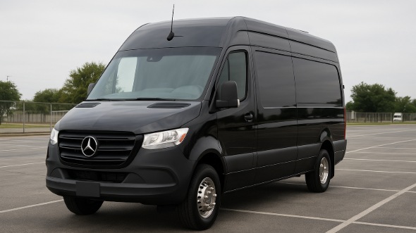 Exterior of Springfield Party Bus Company's 14 Passenger Sprinter Limousine in Springfield