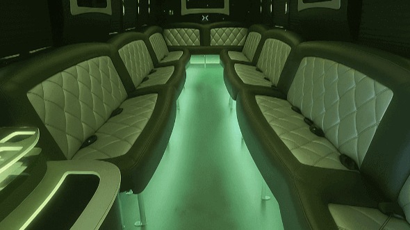Interior of Palatine Party Bus Company's 25 Passenger Party Bus in Palatine