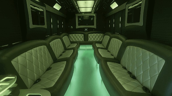 Interior of Wheeling Party Bus Company's 25 Passenger Party Bus in Wheeling