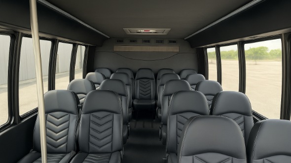 Interior of Illinois Party Bus Company's 30 Passenger Minibus in Illinois