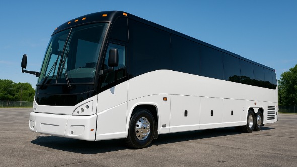Exterior of Illinois Party Bus Company's ADA Charter Bus in Illinois