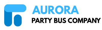 aurora party bus company logo